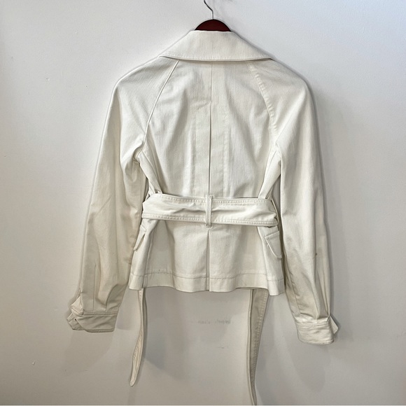 Theory Double Breasted Belted White Jacket - size small - Picture 3 of 12